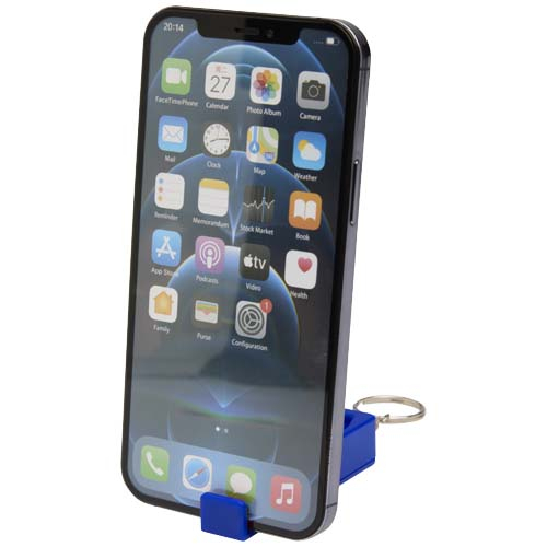 Support de téléphone publicitaire avec fidget recyclé Aggia Bleu royal